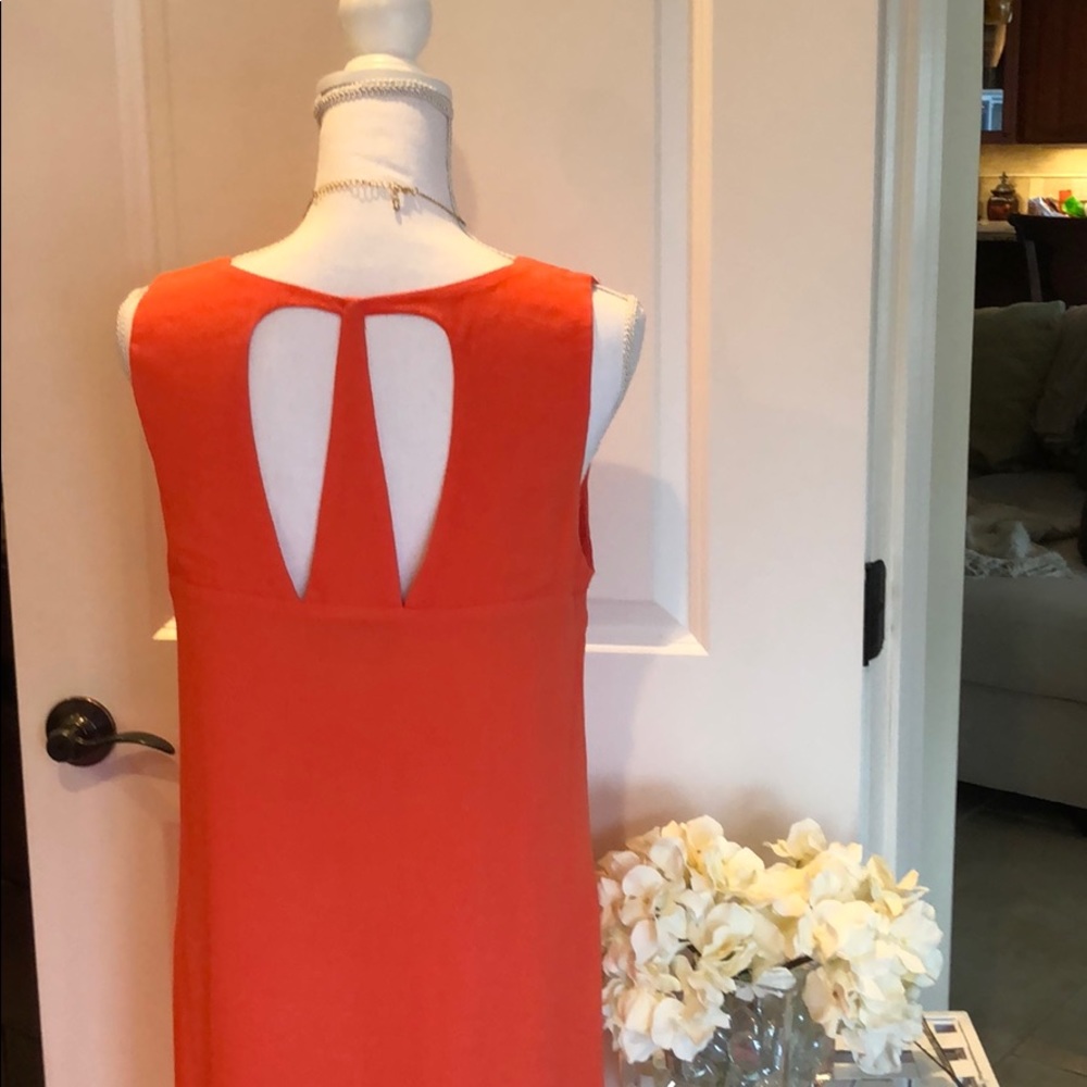 NWT Orange Crepe sheath dress